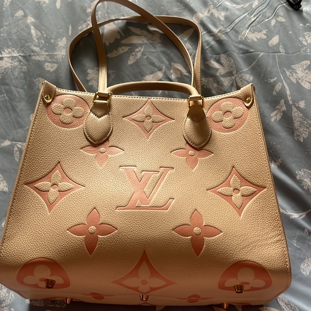 Designer Inspired Embossed Leather Tote Bag